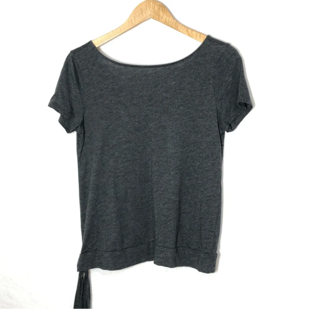 Ann Taylor Loft Womens Tie Waist V Back Cap Sleeve Top - Picture 2 of 3